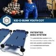 thumbnail image 6 of Disc-O-Bed Youth Double Cot Kid-O-Bunk w/ 200 Pound Capacity & Carry Bags, Navy, 6 of 13