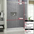 Delta Sdes860R Commix 76" High X 60" Wide Sliding Frameless Shower