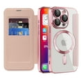 thumbnail image 4 of for iPhone 11 Pro Max Wallet Case with RFID Blocking Credit Card Holder,Compatible with MagSafe,PU Leather Flip Kickstand Shockproof Cover Women Men for iPhone 11 Pro Max Phone case,Pink, 4 of 8