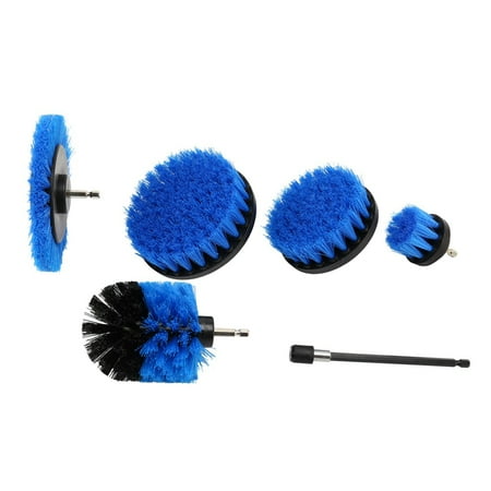

6PCS Brush Accessory Drill Bits Rotating Washer Cleaning Brush Set for Rims Bathtubs Tiles Kitchens