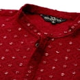 thumbnail image 4 of Sojanya (Since 1958) Men'S Pure Cotton Maroon Embroidered Sequined Kurta, 4 of 6