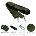 thumbnail image 4 of Unique Bargains 59' Shoulder Strap, 1.5' Width Nylon Adjustable Replacement Strap with Anti Slip Padded Swivel Hooks, Green, 4 of 5