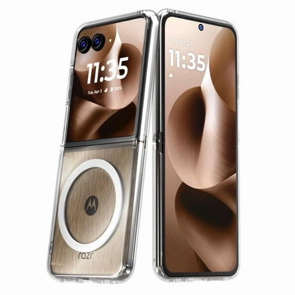 Defender Case for Motorola Razr  2025 with TPU Border, PC Backplate, MagSafe, Clear