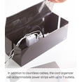 thumbnail image 3 of Yamazaki Home  Cable Management Box, ABS Plastic, Lid - L 6.1 x W 15.75 x H  5.71 inches Brown, 3 of 7