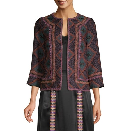 Sui by Anna Sui Women's Diamond Jacquard Jacket