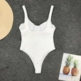 thumbnail image 3 of Aayomet Bathing Suits for Women Ruched Swimwear Bathing Suit (White, S), 3 of 5