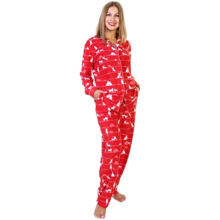 

Angelina Cozy Fleece Notch Collar Pajama Set with Pockets (1-Pack)