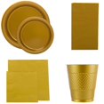thumbnail image 3 of JAM Paper Gold Plastic Party Supply Sets, (6 Pieces), 3 of 7