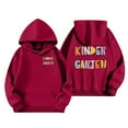 thumbnail image 6 of Kinder Garten Teacher Hoodies for Women 2025 Fall Winter Back To School Hooded Sweatshirt with Pockets Pullover Tops, 6 of 7
