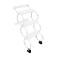 thumbnail image 6 of White Pull Down Attic Ladder 3-Steps, Retractable Folding Stairs with Armrests, Telescoping Step Ladders, Wall-Mounted Retractable Ladder, 29.5 in Height for Loft, Garage, Warehouse, 6 of 15