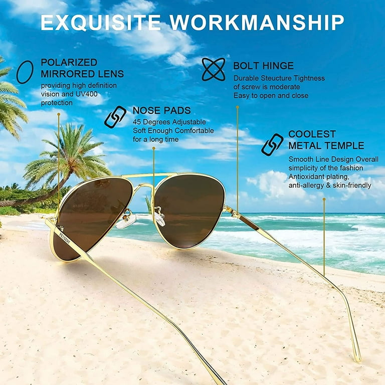 Women's mirrored polarized aviator sunglasses new arrivals