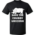 thumbnail image 2 of OXI T-Shirt - Save The Chubby Unicorn, Basic Casual T-Shirt for Men's and Women Fleece T-Shirt Short Sleeve - Dark Heather 3X-Large, 2 of 3