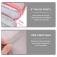 thumbnail image 5 of Pink 2 Count Cloth Case for Your Phone Cellphone Cases Storage Box Organizer Data Cable Bag Earphone Travel, 5 of 6
