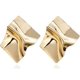 thumbnail image 1 of 1 par (oro) Pendientes cuadrados irregulares geométricos Pendientes cuadrados con textura dorada vintage Pendientes exagerados martillados con personalidad punk Cuadrado dorado Sincero Electrónica, 1 of 5