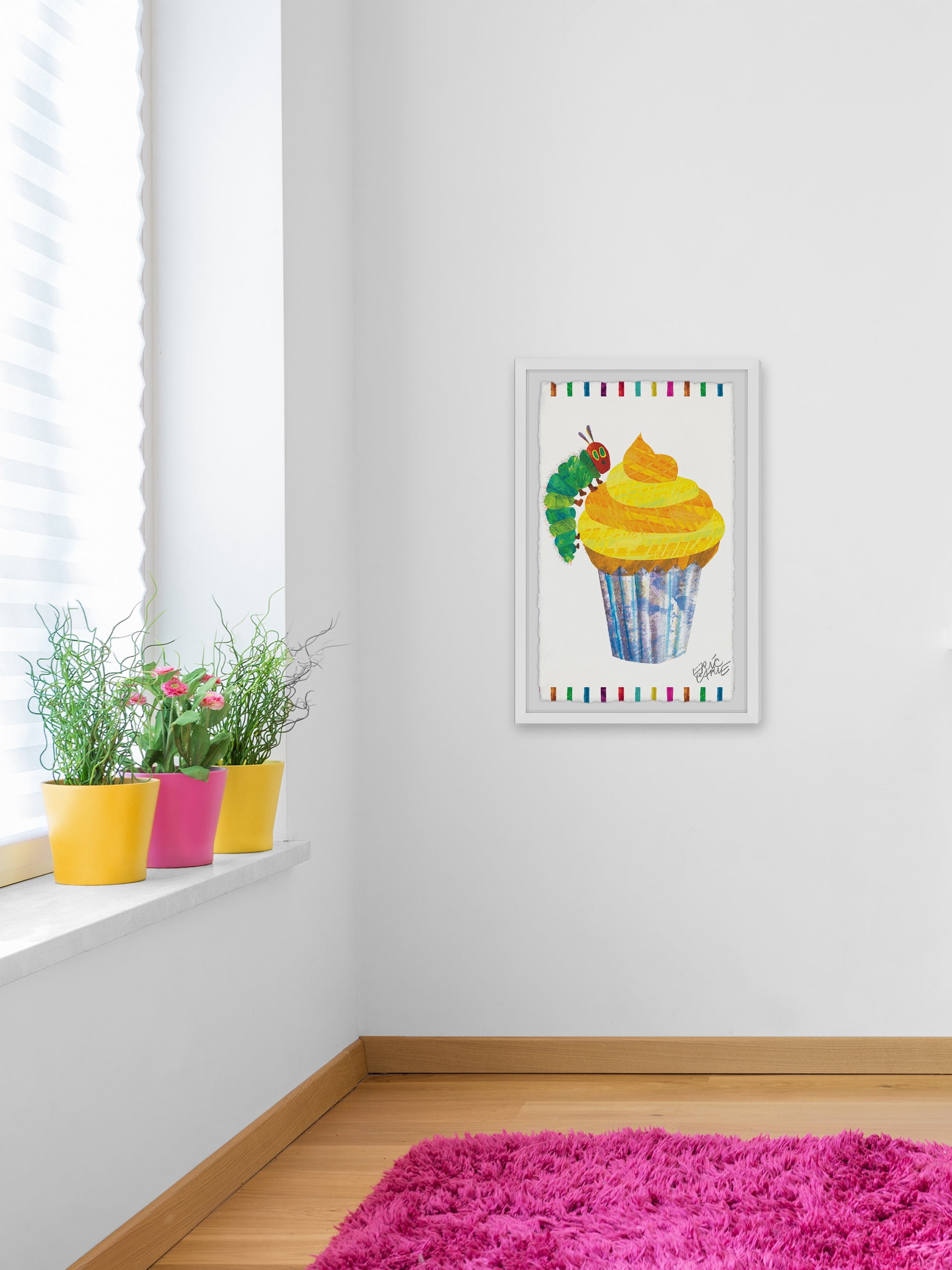Marmont Hill Caterpillar Cupcake by Eric Carle Framed Wall Art