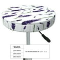 thumbnail image 4 of Bingfone Lavender Flowers Padded Round Bar Stool Cover Cushion with Elastic Fabric Round Chair Seat - Lavender Flowers, 4 of 7