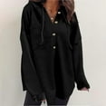 thumbnail image 2 of GigrtiJin Oversized Sweatshirts for Women Loose Comfy Casual Long Sleeve Button Hooded Sweatshirt with Pocket, 2 of 6