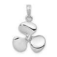 thumbnail image 1 of FB Jewels 14K White Gold White 3D Three Blade Propeller with Center Bead High Polish Pendant, 1 of 5