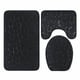 thumbnail image 1 of 3 alfombrillas de baño con relieve de adoquines, antideslizantes, para tapa de inodoro, color negro, 1 of 12