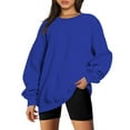 thumbnail image 2 of Aoochasliy Ladies Tops Winter Clothes Tops Valentine's Day Long Sleeve Shirts Round Neck Sweatshirt Solid Fall Blouse, 2 of 6