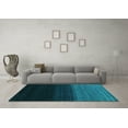thumbnail image 3 of Ahgly Company Indoor Rectangle Abstract Turquoise Blue Contemporary Area Rugs, 8' x 12', 3 of 4