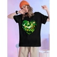 thumbnail image 1 of Women's Plus Size St. Patrick's Day Shamrock Heart Graphic T-Shirt, Casual Crew Neck Short Sleeve ToCamisetas de verano para mujer, manga corta, cuello redondo, casual, lindo, con gráficos, camisetas, 1 of 8