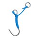 thumbnail image 4 of Acero Inoxidable Fuerte de La Seguridad 316 Gancho de La Del Filón Y Cuerda Trenzada Nilón para El Fotógrafo Subacuático Del Buceo con Esc Azul Macarena Buceo Single Reef Hook, 4 of 7