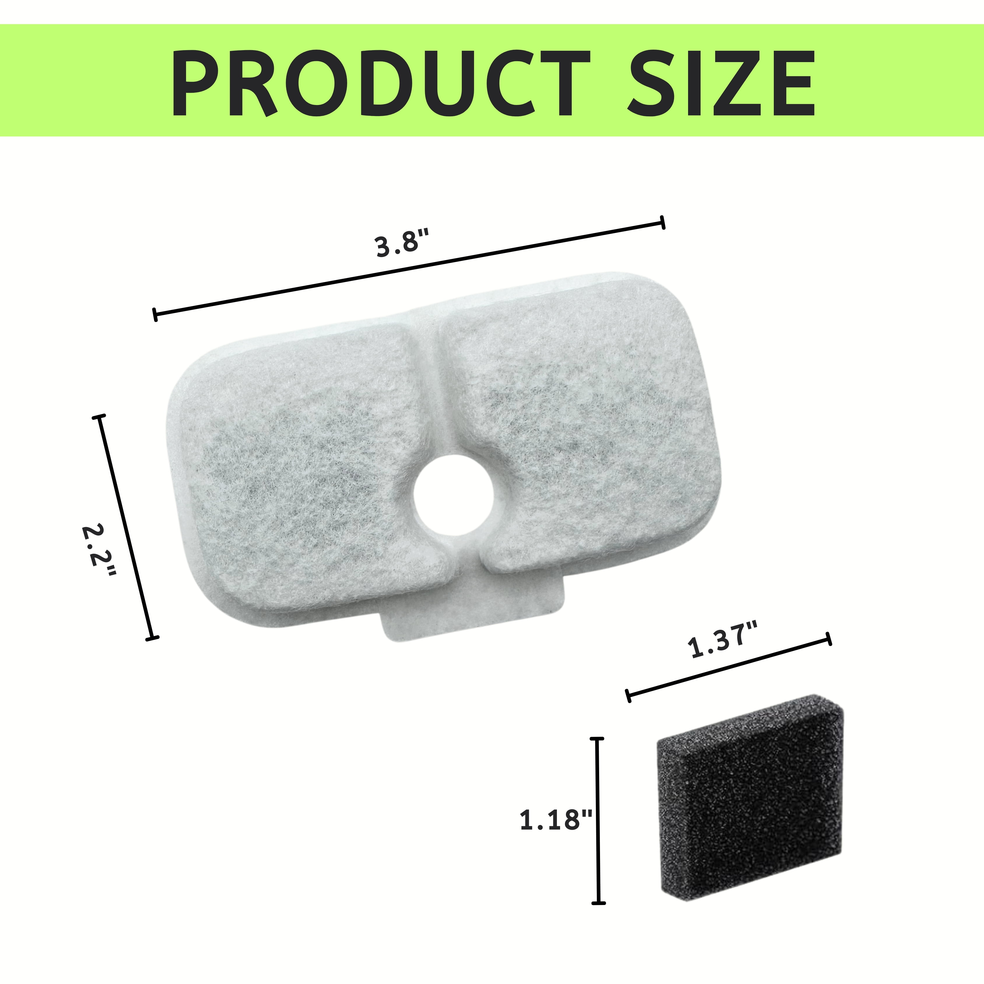 NISPIRA Dog Cat Water Fountain Activated Charcoal Water Filter Kit Replacements For Petlibro PLWF005 PLWF115 PLWF105, Triple Filtration System Replacement Filter with Pre-filter Sponge, 24 Packs