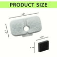 thumbnail image 4 of NISPIRA Dog Cat Water Fountain Activated Charcoal Water Filter Kit Replacements For Petlibro PLWF005 PLWF115 PLWF105, Triple Filtration System Replacement Filter with Pre-filter Sponge, 12 Packs, 4 of 5