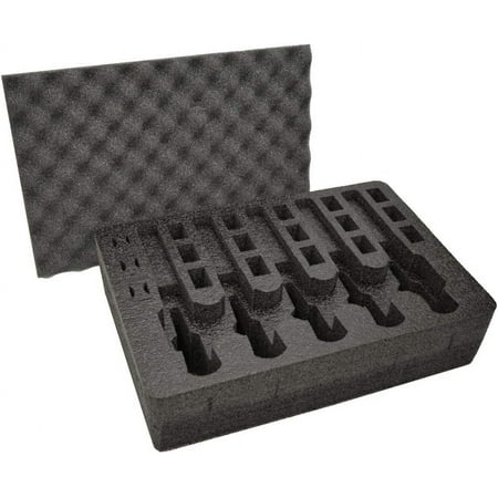 5 Pistol 18 Magazine Storage Foam Insert for IM2400 Case - 2 Piece Set Pre-cut Military Grade Polyethylene Foam Base Insert and Lid Liner (Case Not Included)