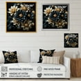 thumbnail image 4 of Designart "Enchanting Noir Mums I" Mums Floater Framed Wall Art Prints, 4 of 5