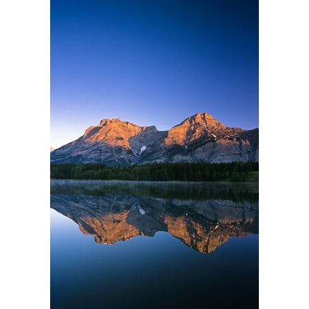 Kidd 10 22 Mount Kidd Reflected In Wedge Pond Kananaskis Country Alberta Canada Stretched Canvas - Bilderbuch Design Pics (22 x 34) ()