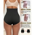 thumbnail image 2 of 2 Pack Womens Shapewear Butt Lifter Padded Control Panties Body Shaper Brief, 2 of 6