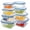 Blue, variant on odorsTT 8PCS Blue Glass Food Storage Containers with Lids, Food Storage Containers, Leak-Proof, Suitable for Fruits, Vegetables, Kitchen, Picnic, Meal Preparation, Refrigerator