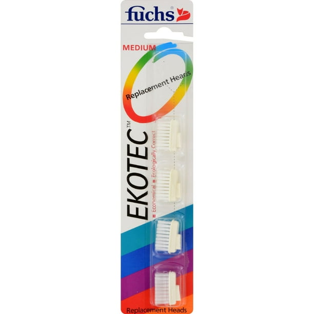 Fuchs Ekotec Medium Nylon Replacement Heads 4 Toothbrushes Walmart