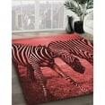 thumbnail image 3 of Ahgly Company Machine Washable Indoor Round Transitional Maroon Red Area Rugs, 8' Round, 3 of 7