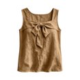 thumbnail image 6 of Msgweeeg Womens Summer Tops Sleeveless Solid Color Womens Shirts Square Neck Regular Fit Casual Vacation Summer Clothes, 6 of 8