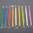 thumbnail image 2 of 100pc Jumbo Drinking Straw Individually Wrapped 9.45 Inch Long Extra Wide Smoothie Disposable Boba Bubble Milkshake Slush Straw, 2 of 5