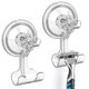 thumbnail image 1 of Shower Shaver Holder Set Of 2, Removable Wall Suction Cup Hook For Bathroom Kitchen Bedroom Tile Towel Holder Razor Clothes Bag, 1 of 5