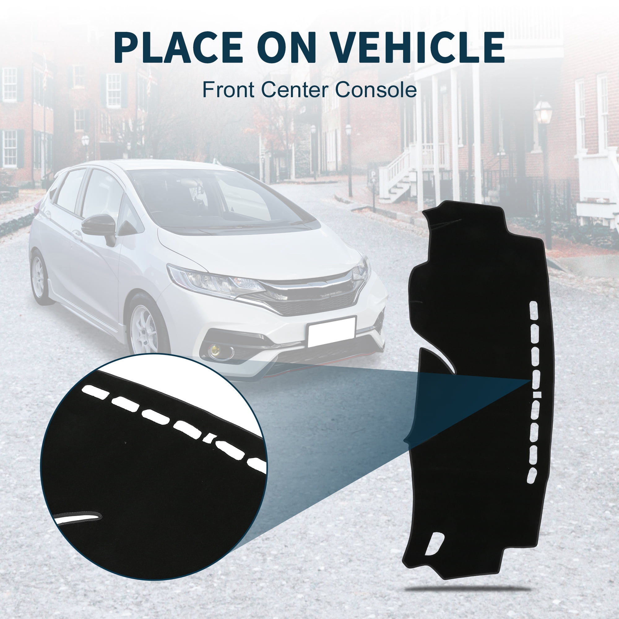 Unique Bargains Dash Cover for Honda Fit Non-Slip Center Console Dash Board Mat