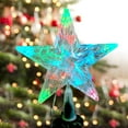 thumbnail image 4 of Christmas Decoration Christmas Tree Topper LED Lighted Star Topper 5-Point Star RGB Night Light Treetop Battery Light for Christmas Tree Decoration for Holiday Party Gift Decorations, 4 of 9