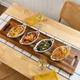 thumbnail image 4 of Large Acacia Serving Board with Handles, 36 x 12 Inch Rectangular Charcuterie Platter, Natural Wood Server for Meat, Cheese Board, and Party Appetizers, Extra Long 3ft, 4 of 5