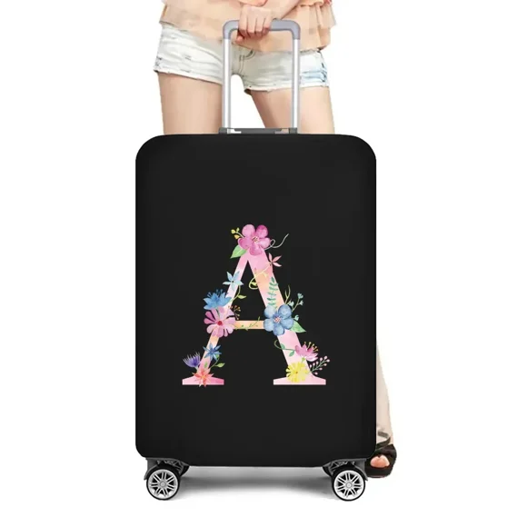 Luggage Protective Cover Thick Elastic Luggage Protective Covers Dust Anti-Scratch Protective Suitcase Covers Pink Letter Series 8pink A S(18 - 21 inch)