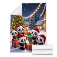 thumbnail image 3 of XFHLMJFF Christmas Decorations Panda Printed Blanket Cute Winter Leisure Soft Warm Blanket With Santa Hat for Sofa Bedroom Living Room 1Pc, 3 of 4