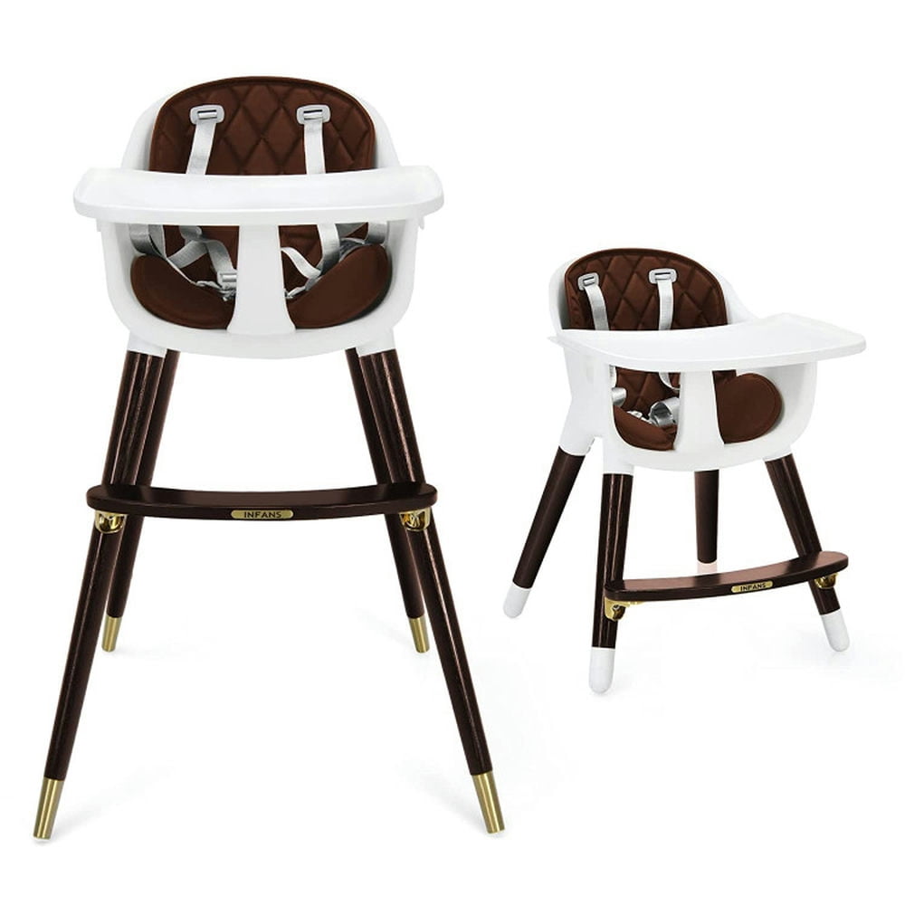 GVN 3-In-1 Adjustable Baby High Chair with Soft Seat Cushion for Toddlers-Brown, Compact and Portable High Chair, Foldable High Chair, Portable High Chair GVN 3-In-1 Adjustable Baby High Chair with Soft Seat Cushion for Toddlers-Brown, Compact and Portable High Chair, Foldable High Chair, Portable High Chair