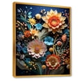 thumbnail image 2 of Designart "Artistic Expression With Colorful Botanicals I" Flowers Floater Framed Wall Decor, 2 of 5