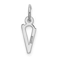thumbnail image 3 of Diamond2Deal 14K White Gold Small Slanted Block Letter V Initial Pendant for Women, 3 of 6