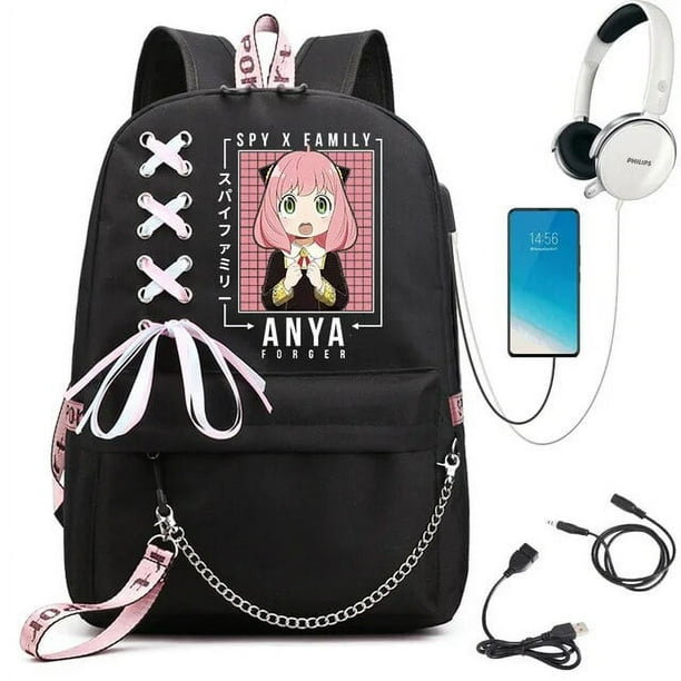 Ania SPY X FAMILY Anime Backpack for Women Anya Forger Student School Shoulder Bag Youth Outdoor Travel Backpack