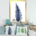 thumbnail image 3 of Designart 'Tropical Blue Watercolour Leaves On White' Bohemian & Eclectic Framed Art Print, 3 of 4