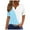 Light Blue, variant on Timegard Eyelet Tops for Women Drop Shoulder V Neck Button Slim Comfy Color Block Tunic Top Casual